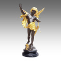 Estatua grande Estatua Cupido Decoración Bronce Escultura Tpls-030 (J)